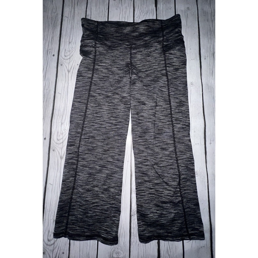 Athleta Black And Gray Leggings, Capri, Flared Medium